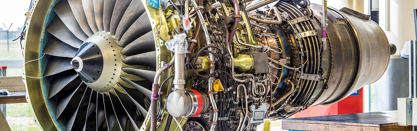 Inside of a plane engine