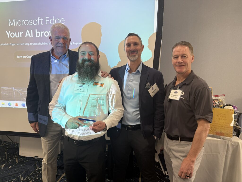 Dev Massimi of American Plating Power Accepts the Foundation Award